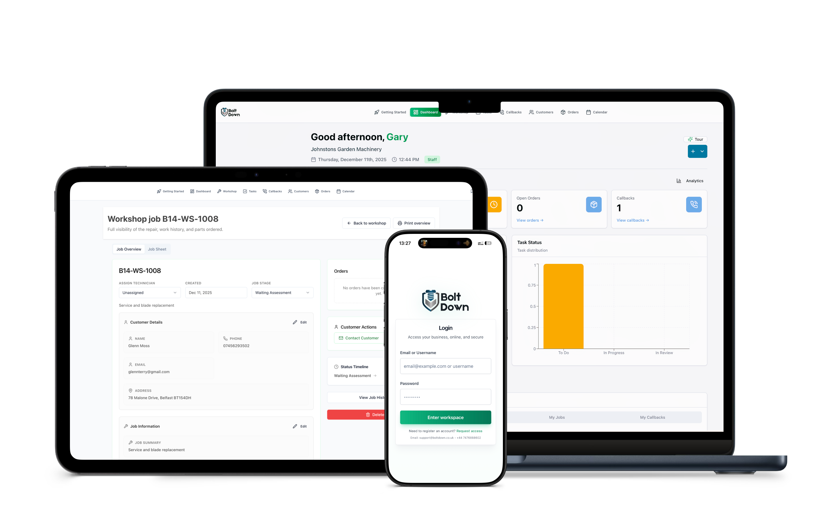 Bolt Down - Less Paperwork, More Productivity